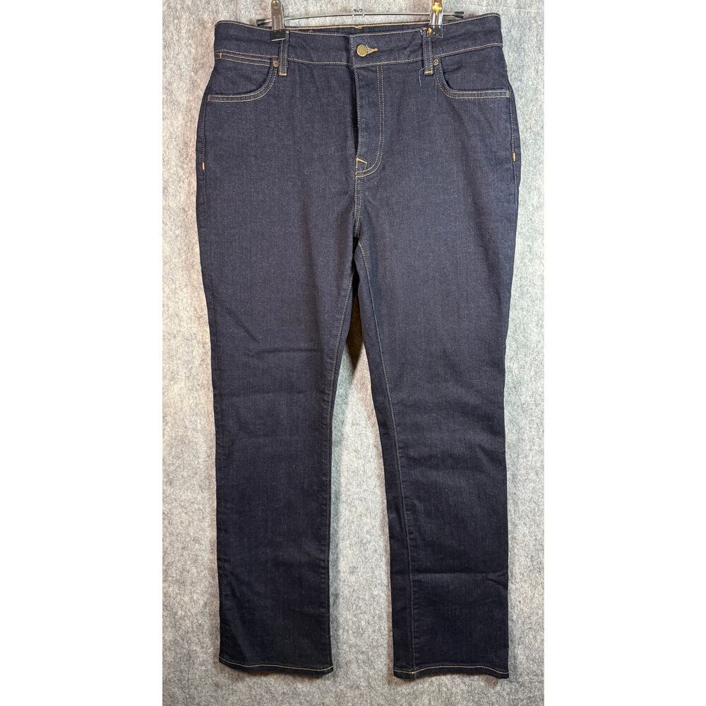 Euc Tecovas Womens High Rise Straight Dark Wash Sz 30 Jeans Stretch Denim